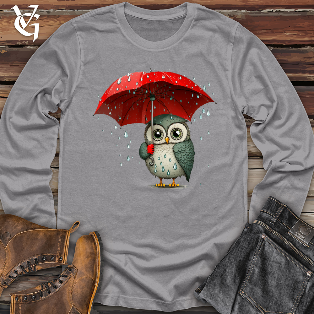 Viking Goods Owl in the Rain Long Sleeve Storm / L
