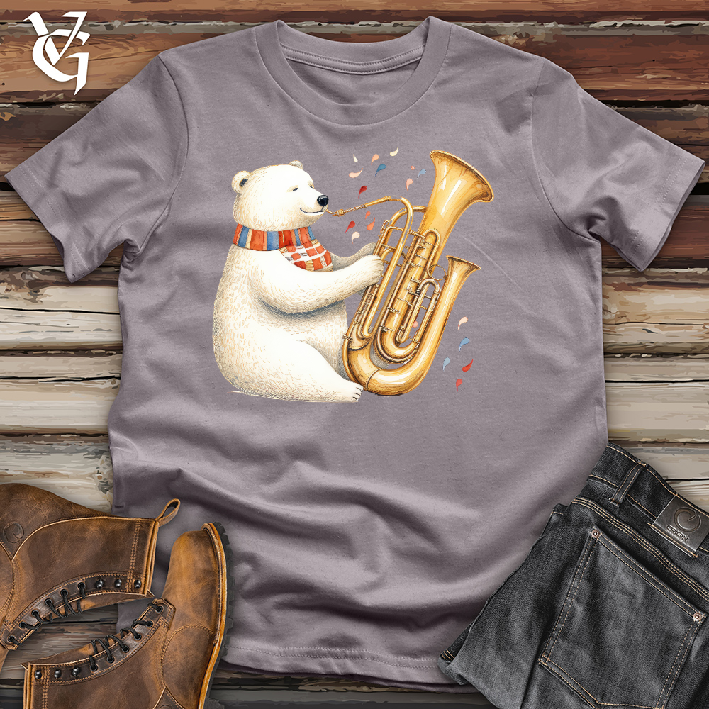 Viking Goods Polar Bear Tuba Player Cotton Tee Storm / L