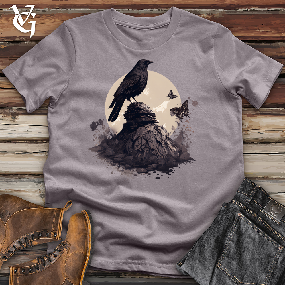 Viking Goods Raven Butterfly Sunset Cotton Tee Storm / L