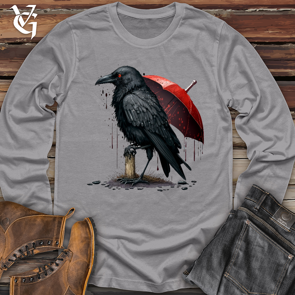 Viking Goods Raven In The Rain Long Sleeve Storm / L