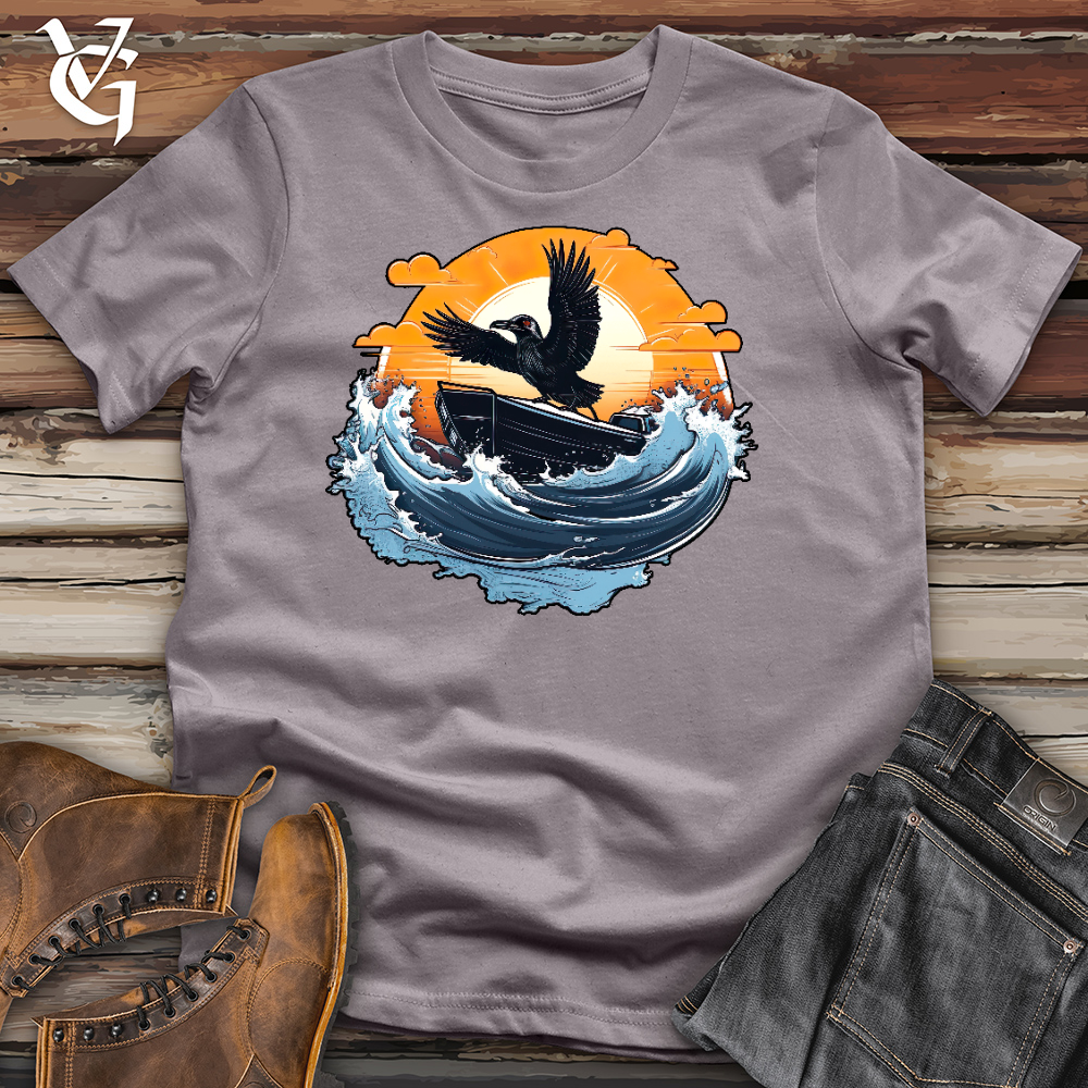 Viking Goods Raven Speed Boat Racer Cotton Tee Storm / L