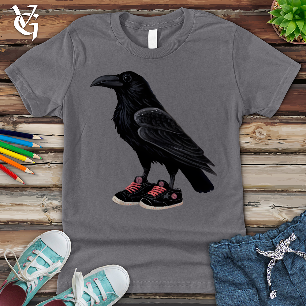 Viking Goods Raven Wearing Sneakers Youth Tee Storm / L