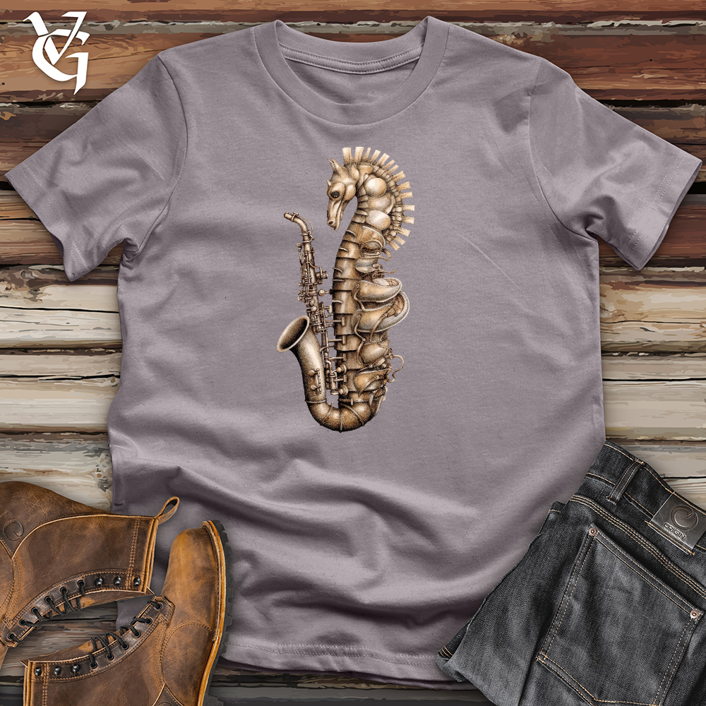Viking Goods Seahorse Saxophone Cotton Tee Storm / L