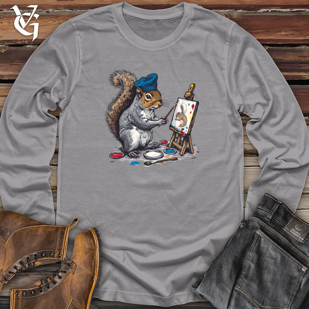 Viking Goods Squirrel Artist Masterpiece Long Sleeve Ash / L