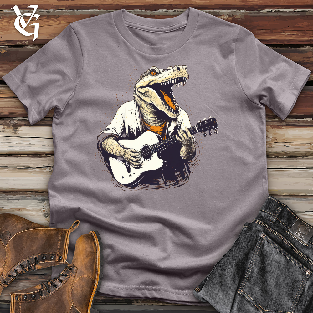 Viking Goods T-rex Guitarist Cotton Tee Storm / L