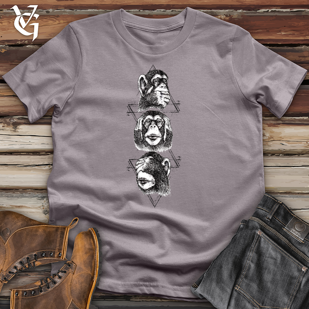 Viking Goods Three Monkeys Cotton Tee Storm / L