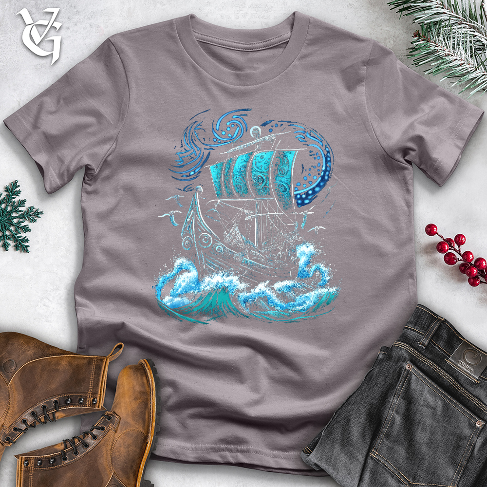 Viking Goods Viking Warrior Ship Cotton Tee Storm / L