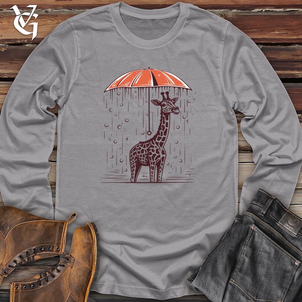 Viking Goods Vintage Rainy Giraffe Long Sleeve Storm / L