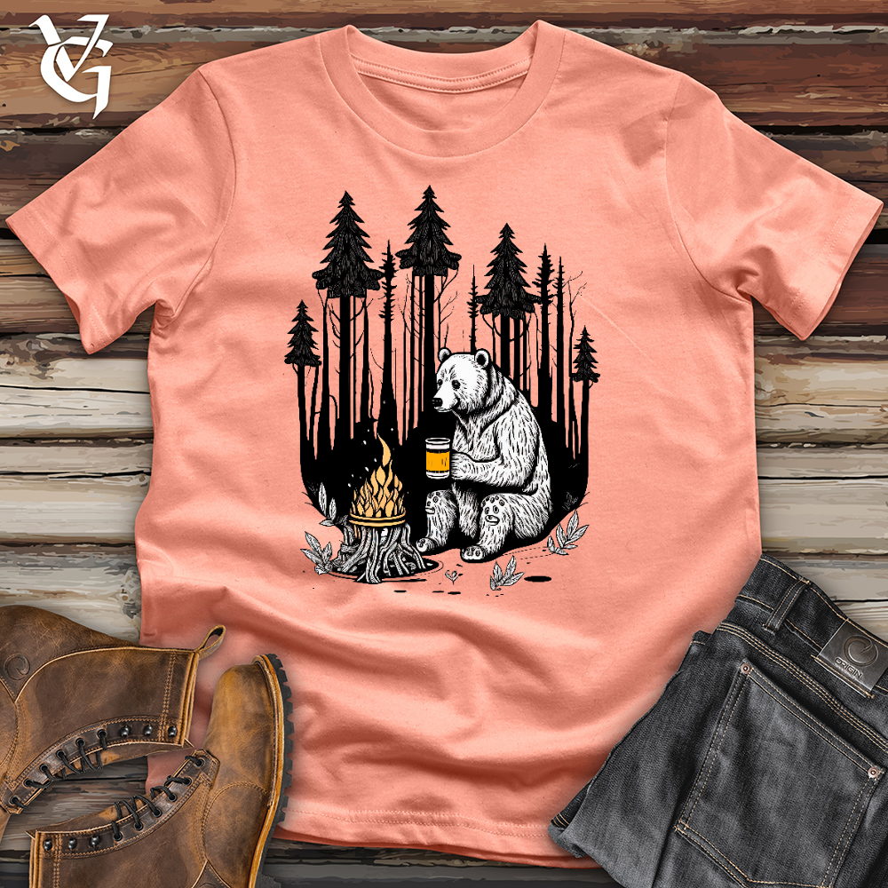 Viking Goods Bear Happy Hour Cotton Tee Sunset / L