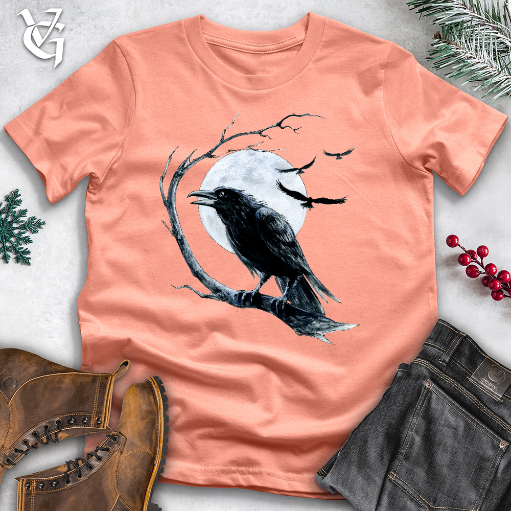 Viking Goods Cold Winter Raven  Cotton Tee Sunset / L