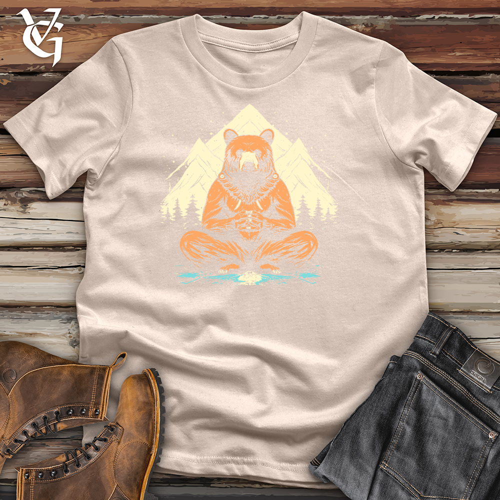 Viking Goods A Bears in Mountain Pose Cotton Tee Tan / L