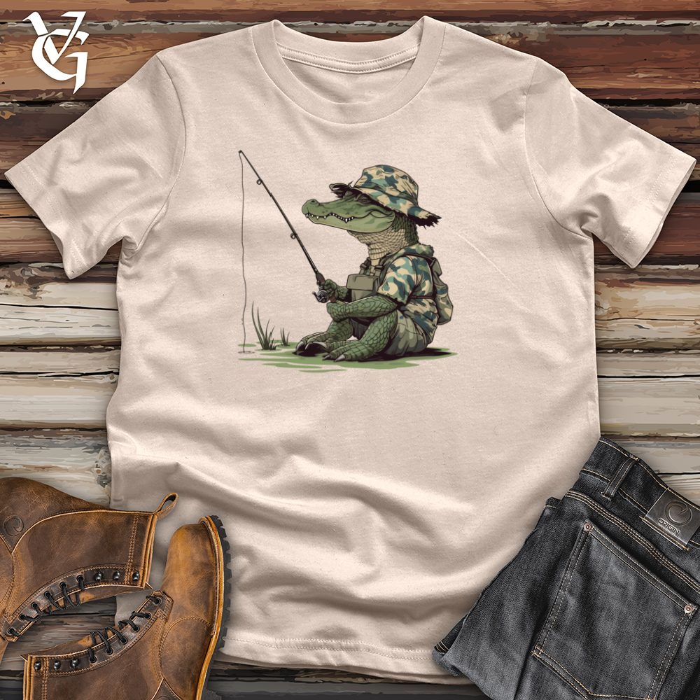 Viking Goods Alligator Angler Adventure Cotton Tee Tan / L