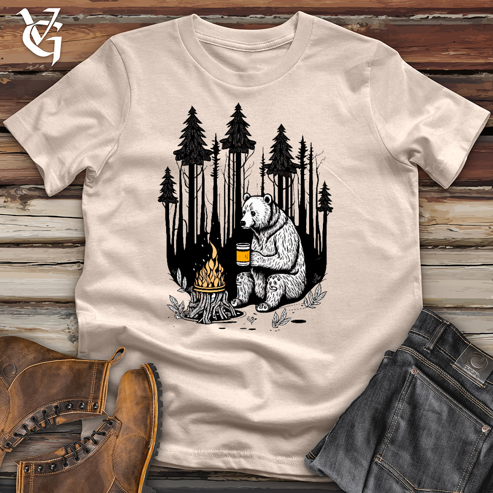 Viking Goods Bear Happy Hour Cotton Tee Tan / L