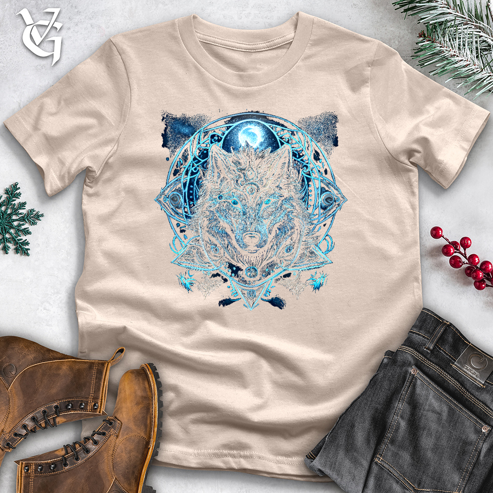 Viking Goods Celtic Fenrir Wolf Cotton Tee Tan / L