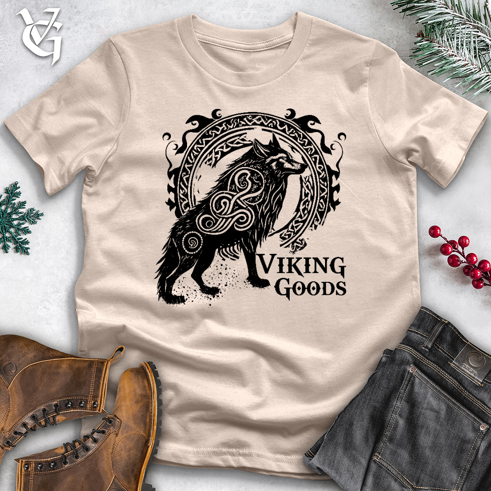 Viking Goods Celtic Wolf Viking Good Cotton Tee Tan / L