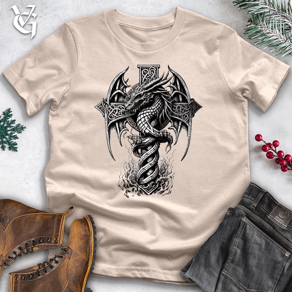 Viking Goods Dragon Of Old Cotton Tee Tan / L