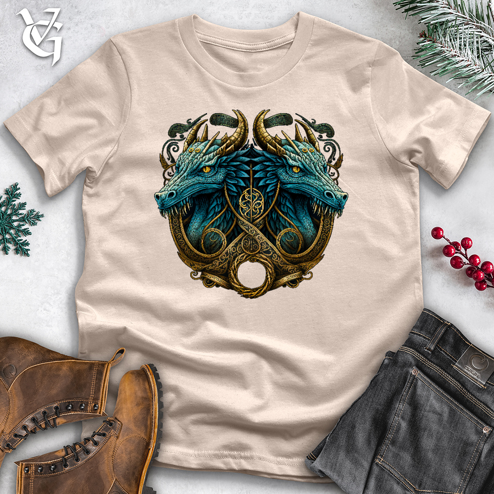 Viking Goods Dragon Reflection Cotton Tee Tan / L