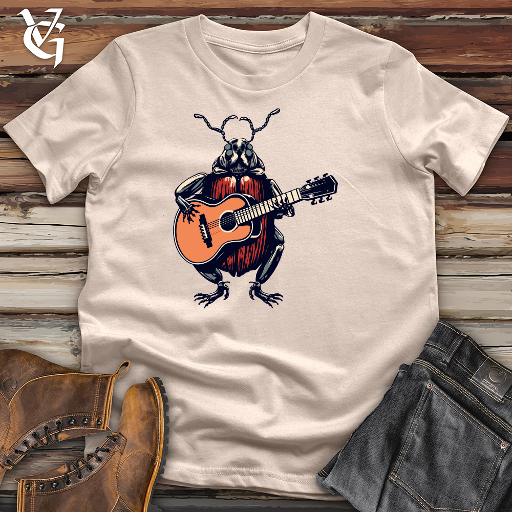 Viking Goods Dung Beetle Guitar Tunes Cotton Tee Tan / L