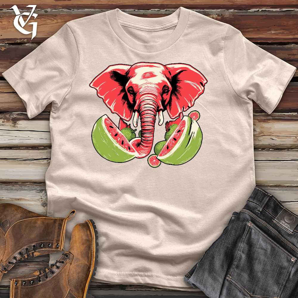 Viking Goods Elephant Watermelon Cotton Tee Tan / L