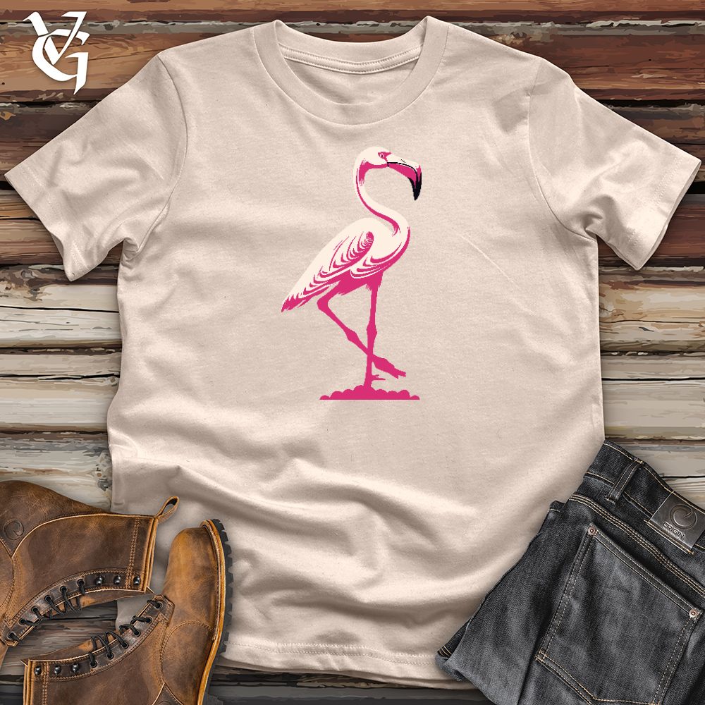Viking Goods Graceful Flamingo Cotton Tee Tan / L