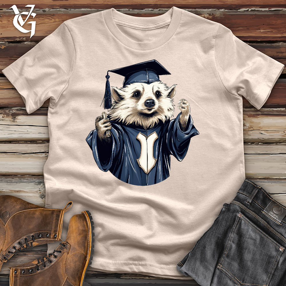 Viking Goods Graduating Hedgehog Cotton Tee Tan / L