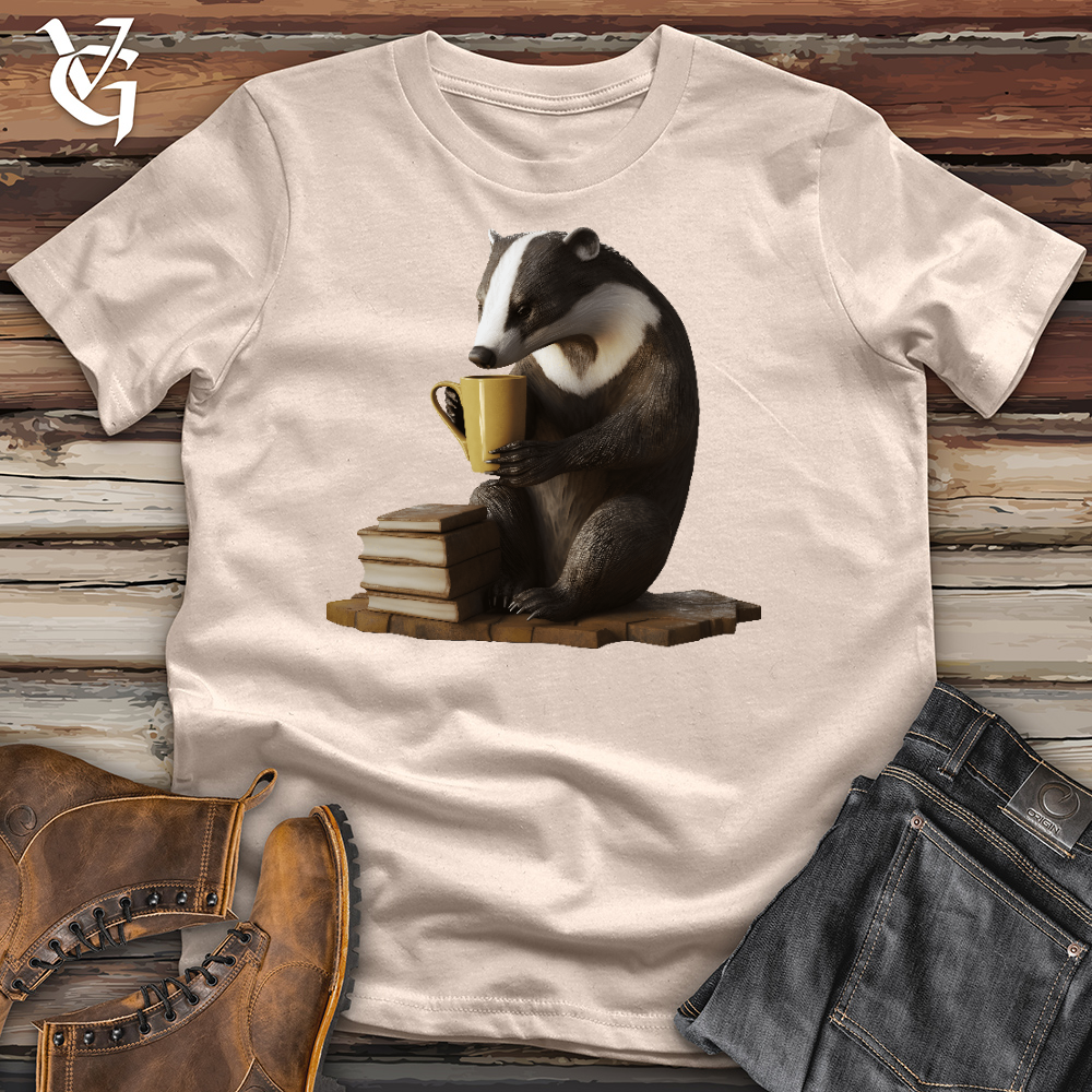 Viking Goods Honey Badger Book Club Cotton Tee Tan / L