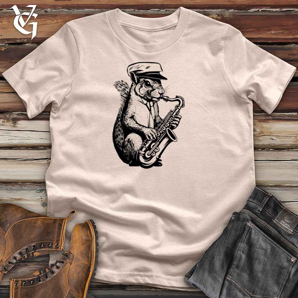 Viking Goods Jazzy Squirrel Serenade Cotton Tee Tan / L