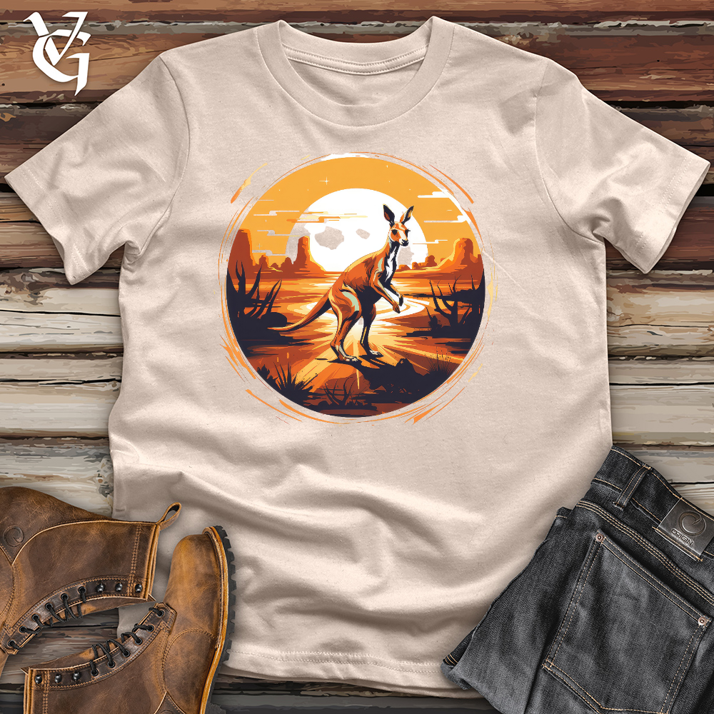 Viking Goods Kangaroo Sunset Cotton Tee Tan / L