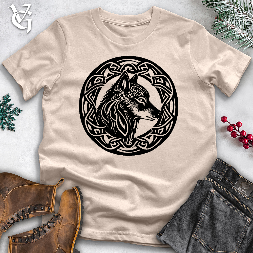 Viking Goods Majestic Wolf Cotton Tee Tan / L