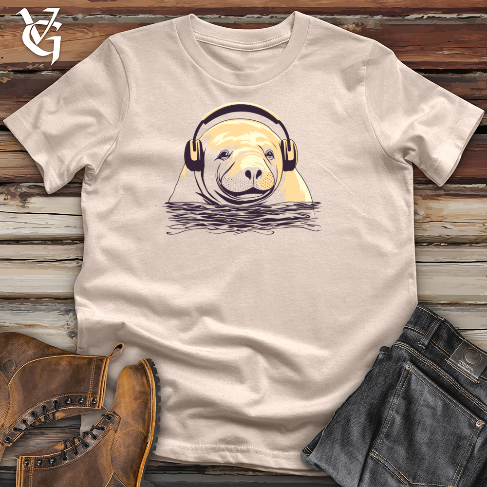 Viking Goods Manatee Headphone Bliss Cotton Tee Tan / L