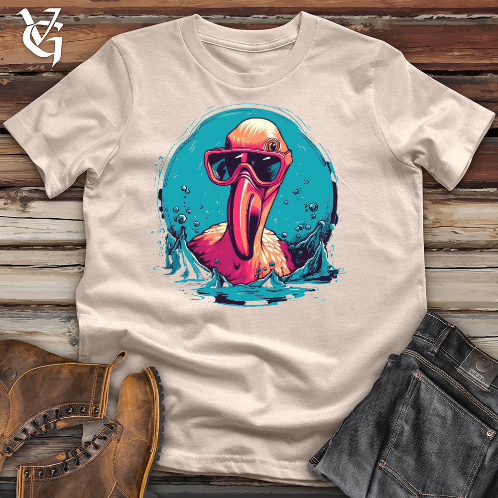 Viking Goods Mischievous Flamingo Cotton Tee Tan / L