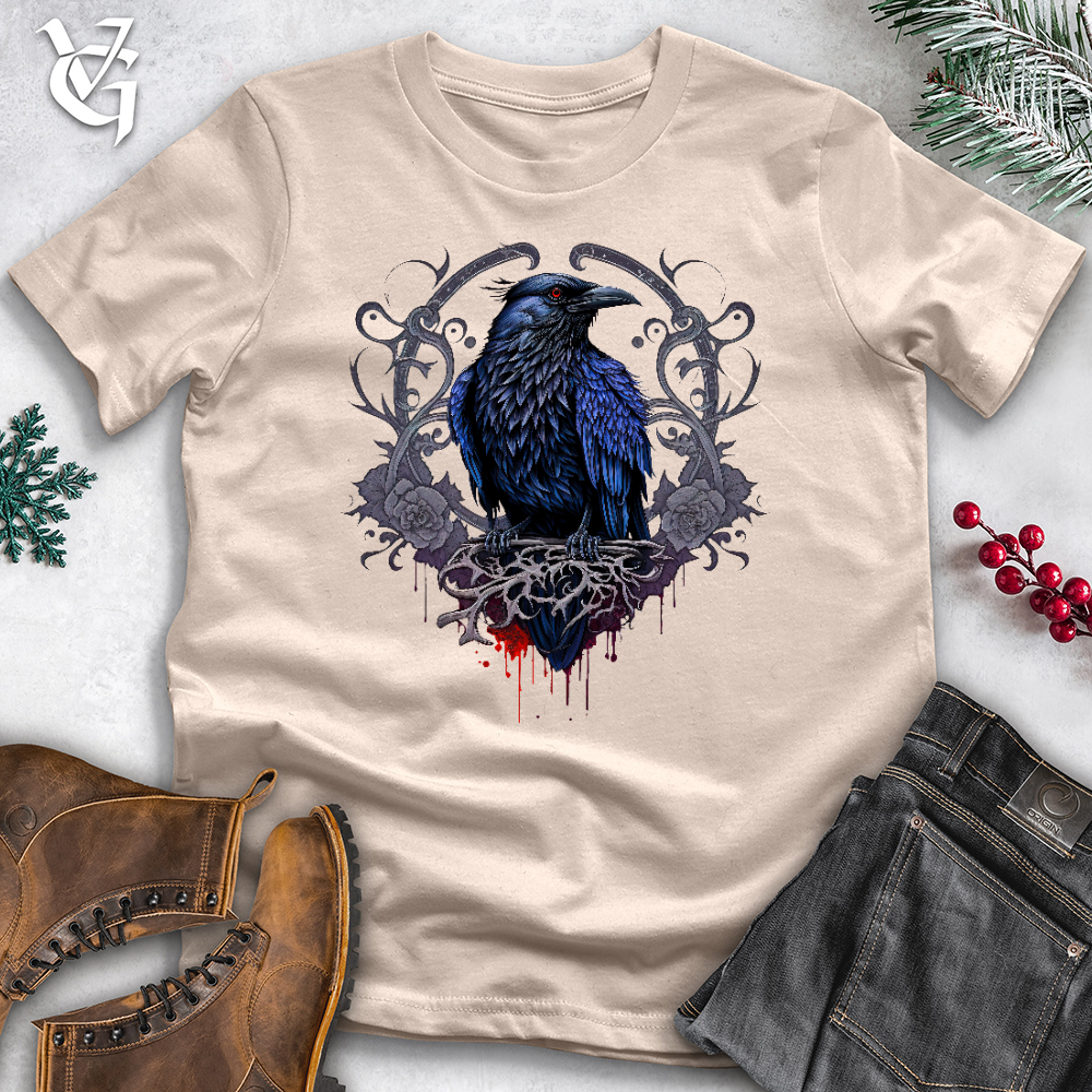 Viking Goods Odins Raven Cotton Tee Tan / L