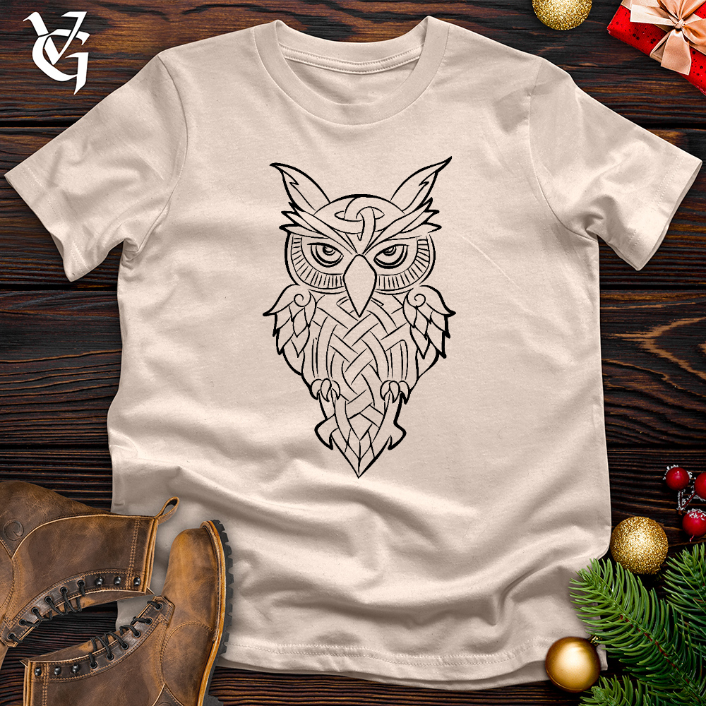 Viking Goods Owl Cotton Tee Tan / L