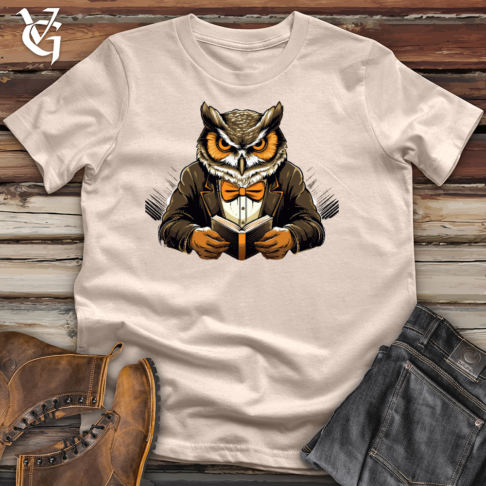 Viking Goods Owl Librarian Official Cotton Tee Tan / L