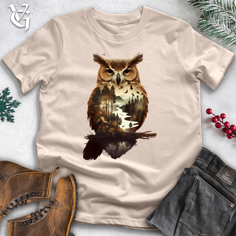 Viking Goods Owl Of The River Cotton Tee Tan / L