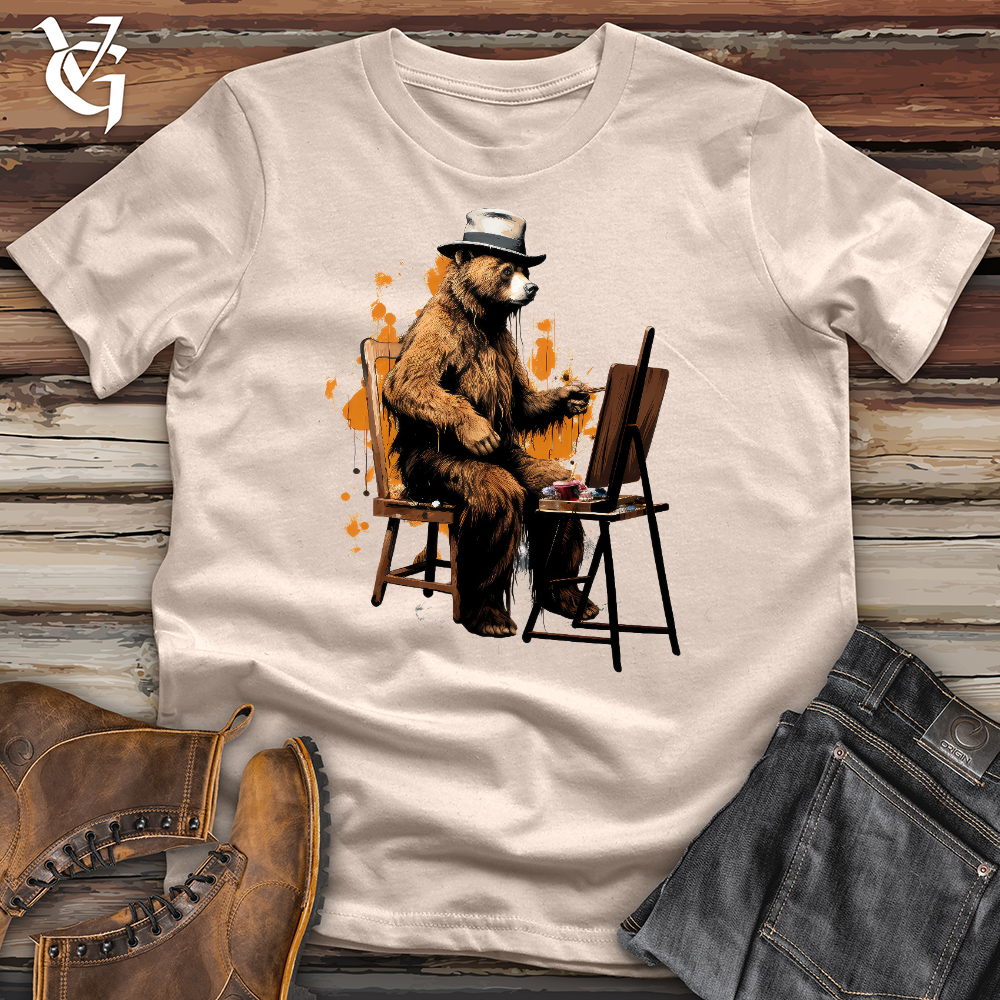 Viking Goods Painting Bear Cotton Tee Tan / L