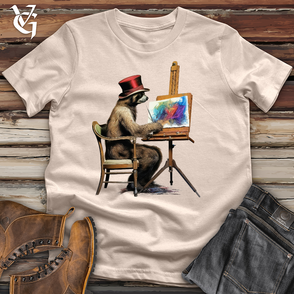 Viking Goods Painting Sloth Cotton Tee Tan / L