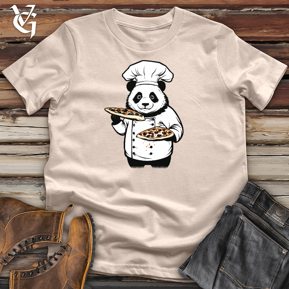 Viking Goods Panda Pizza Chef Cotton Tee Tan / L