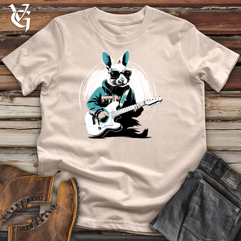 Viking Goods Rabbit Playing Guitar Cotton Tee Tan / L