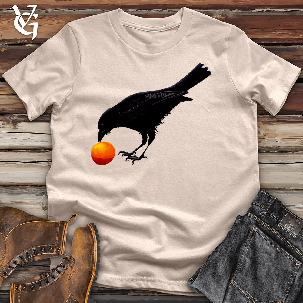 Viking Goods Raven Rolling Orange Cotton Tee Tan / L