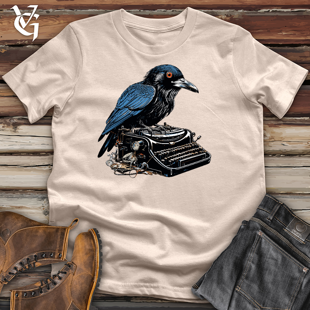 Viking Goods Raven Typewriter Cotton Tee Tan / L