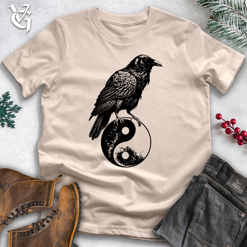 Viking Goods Raven Ying Yang Cotton Tee Tan / L
