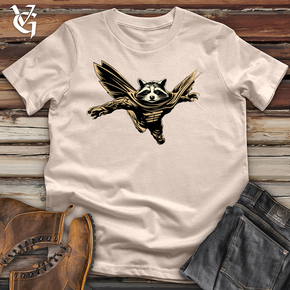 Viking Goods Retro Raccoon Aviator Cotton Tee Tan / L