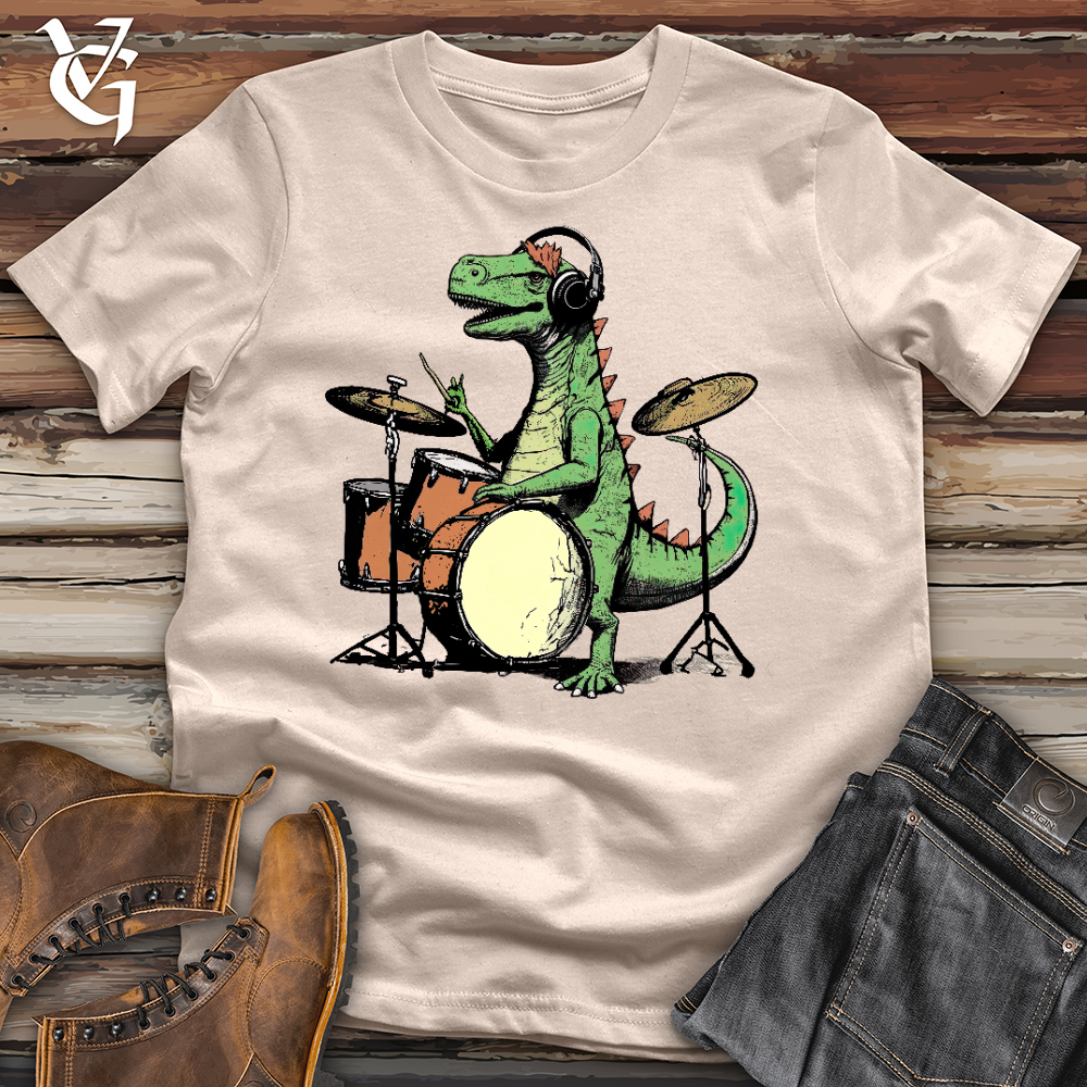 Viking Goods Rock And Roll Dino Cotton Tee Tan / L