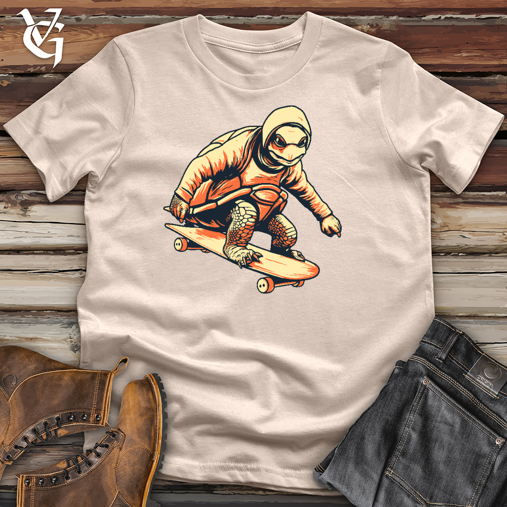 Viking Goods Skating Turtle Cotton Tee Tan / L