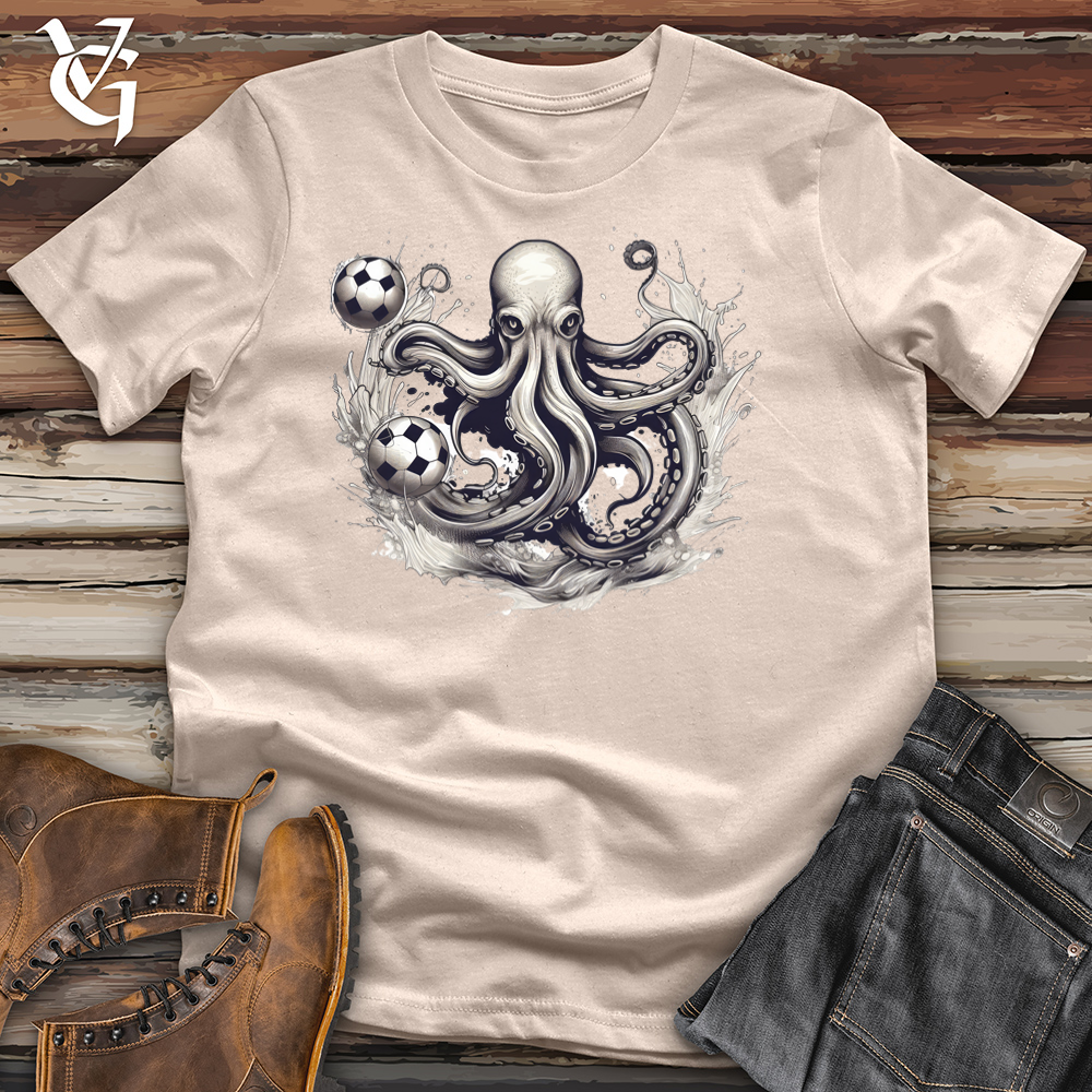 Viking Goods Soccer Man Jones Octopus Cotton Tee Tan / L