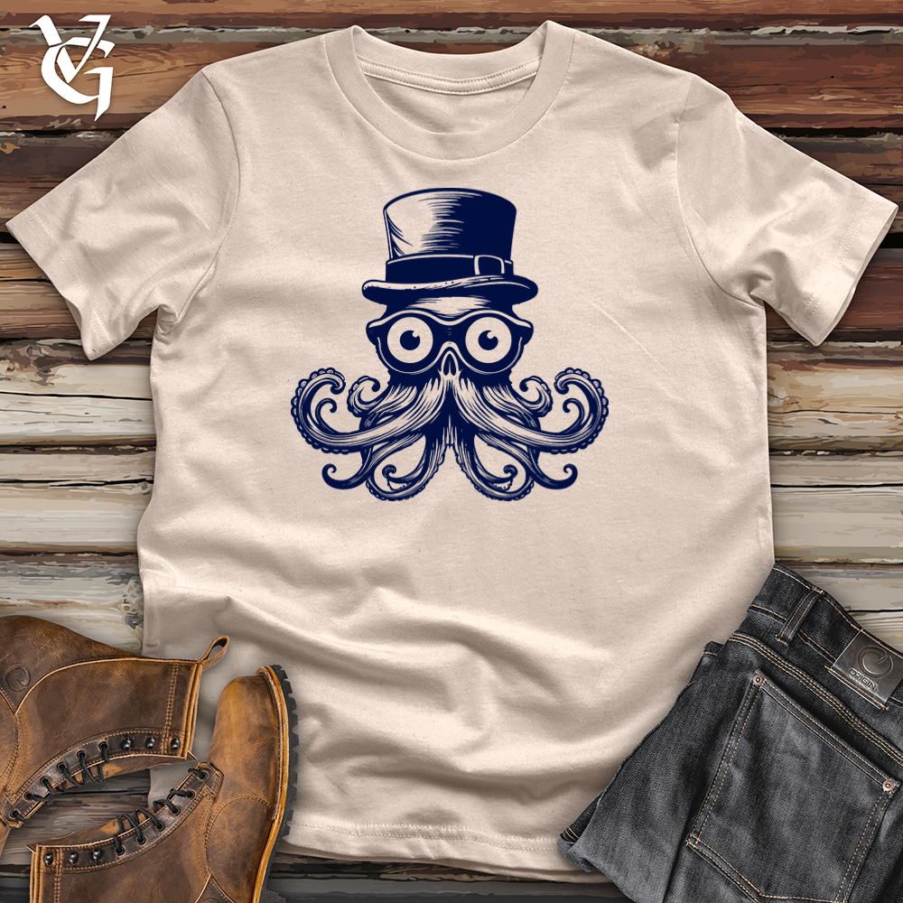 Viking Goods Steampunk Cephalopod Elegance Cotton Tee Tan / L