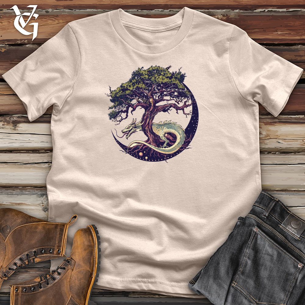 Viking Goods Stellar Dragon Grove Cotton Tee Tan / L