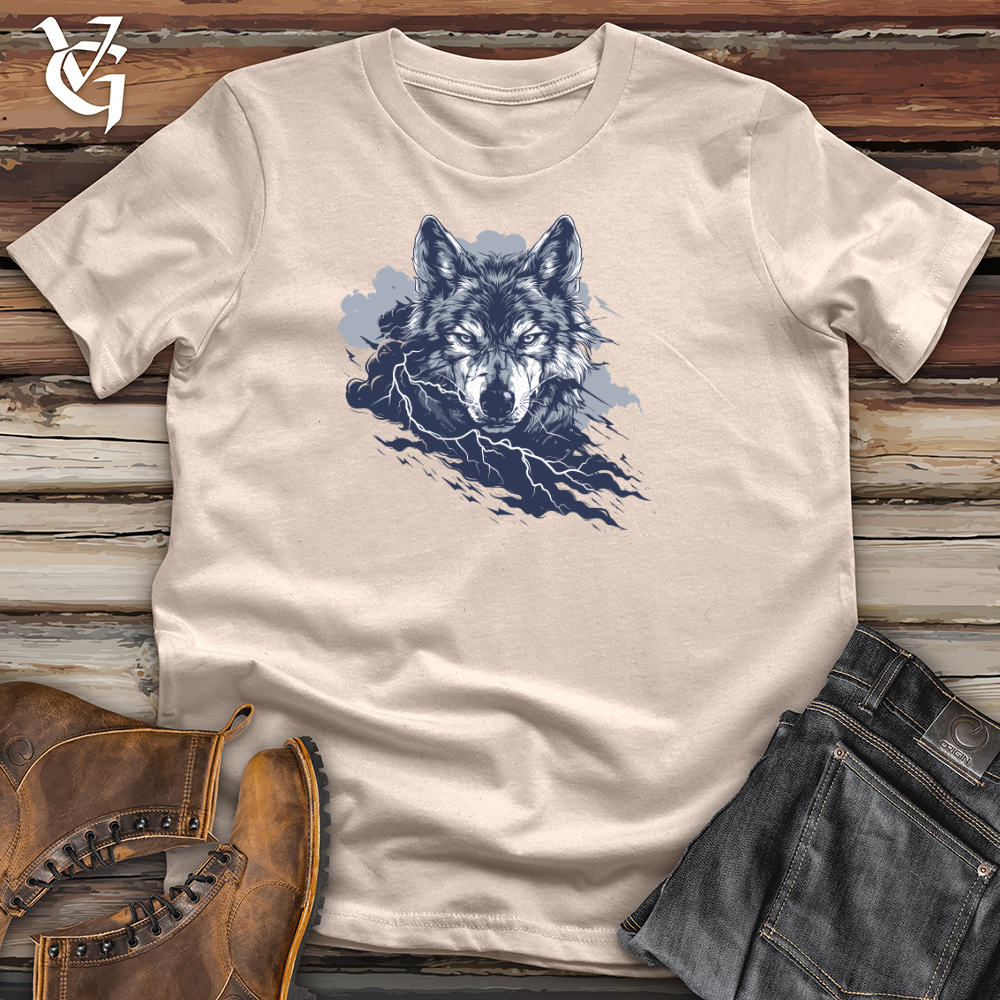 Viking Goods Thunder Wolf Glare Cotton Tee Tan / L
