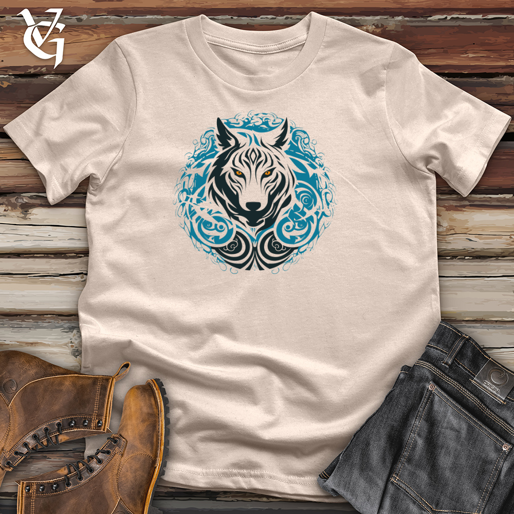 Viking Goods Tribal Wolf Essence Cotton Tee Tan / L